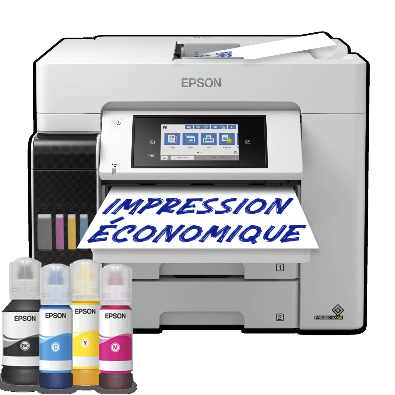 Imprimantes<Epson Solution d’impression A4 EcoTank Pro ET-5885 avec Wi-Fi, réservoirs d’encre et prise en charge PCL