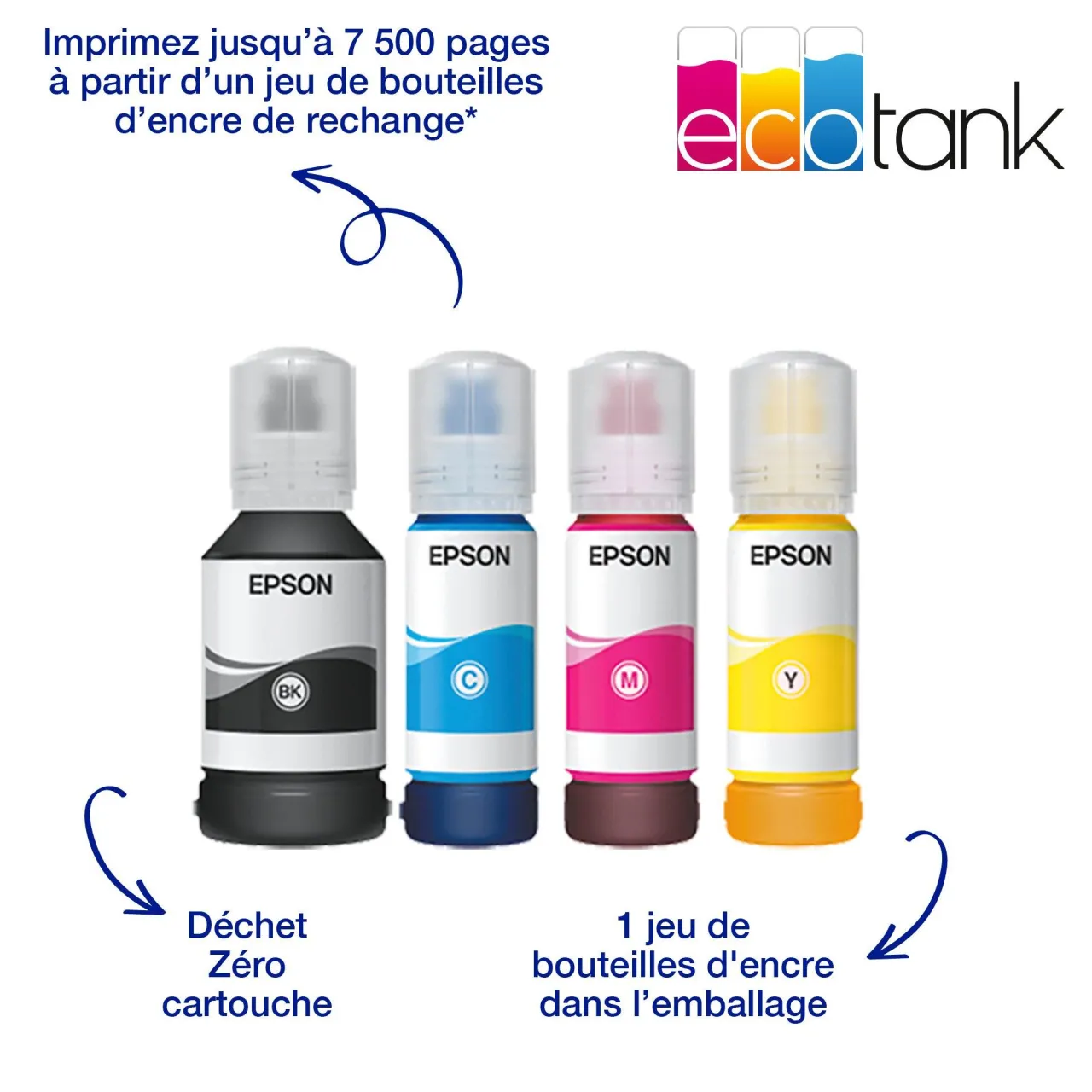 Imprimantes<Epson Solution d’impression A4 EcoTank Pro ET-5885 avec Wi-Fi, réservoirs d’encre et prise en charge PCL