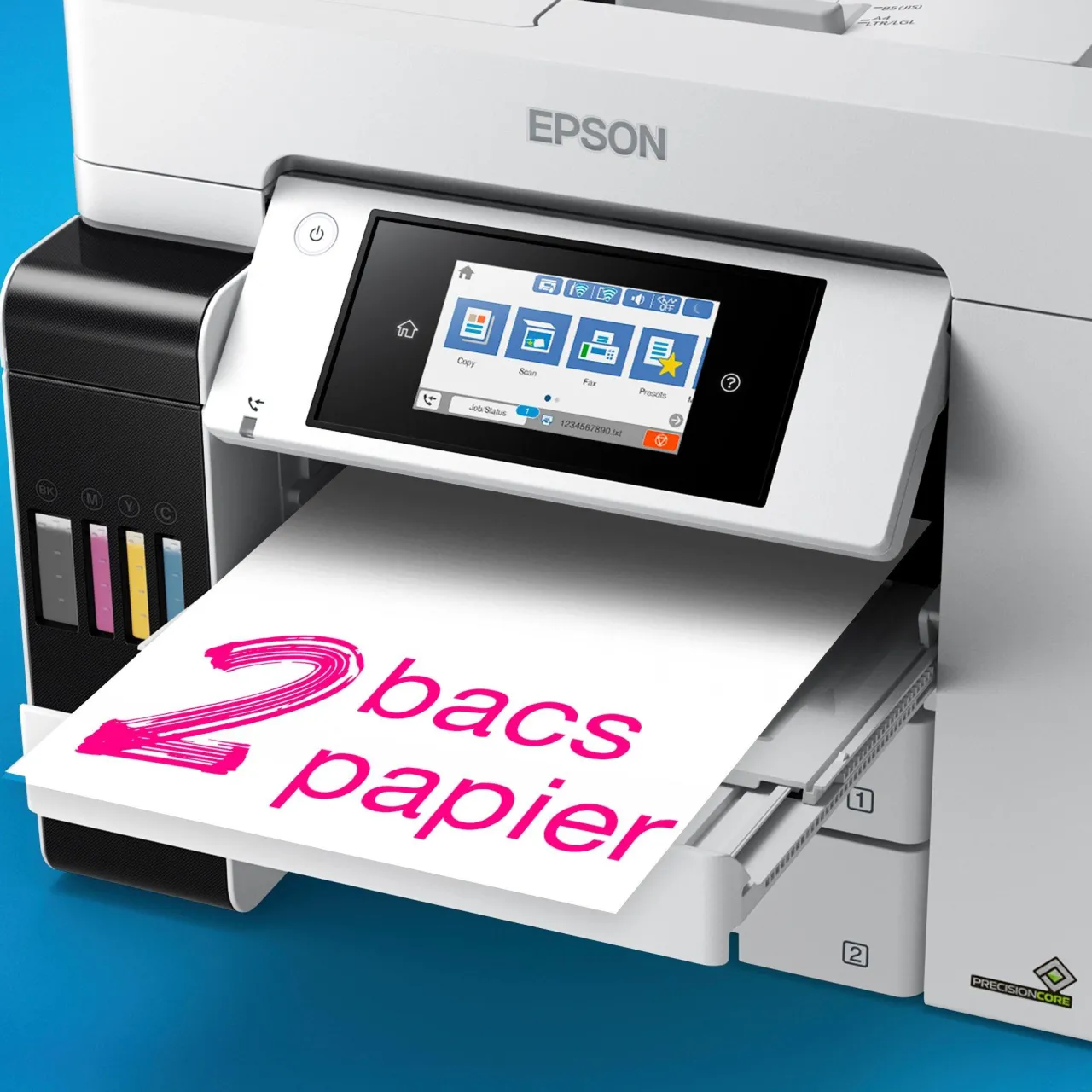 Imprimantes<Epson Solution d’impression A4 EcoTank Pro ET-5885 avec Wi-Fi, réservoirs d’encre et prise en charge PCL