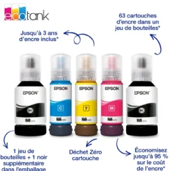 Imprimantes|Dernières Offres<Epson Solution d’impression A4 Wi-Fi EcoTank ET-3950 équipée de réservoirs d’encre, avec jusqu’à 3 ans d’encre inclus