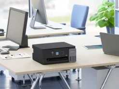 Imprimantes<Epson Solution d’impression multifonction A4 Wi-Fi et AirPrint EcoTank ET-2927 équipée de réservoirs d’encre, écran LCD et jusqu’à 3 ans d’encre inclus