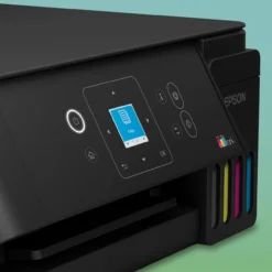 Imprimantes<Epson Solution d’impression multifonction A4 Wi-Fi et AirPrint EcoTank ET-2922 équipée de réservoirs d’encre, écran LCD et jusqu’à 3 ans d’encre inclus