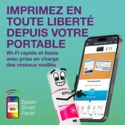 Imprimantes<Epson Solution d’impression multifonction A4 Wi-Fi et AirPrint EcoTank ET-2920 équipée de réservoirs d’encre, écran LCD et jusqu’à 3 ans d’encre inclus