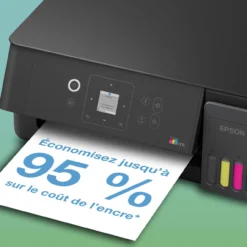 Imprimantes<Epson Solution d’impression multifonction A4 Wi-Fi et AirPrint EcoTank ET-2920 équipée de réservoirs d’encre, écran LCD et jusqu’à 3 ans d’encre inclus