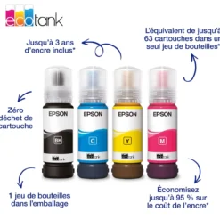 Imprimantes<Epson Solution d’impression multifonction A4 Wi-Fi et AirPrint EcoTank ET-2914 équipée de réservoirs d’encre, avec jusqu’à 3 ans d’encre inclus