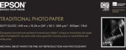 Papier<Epson Traditional Photo Paper, 24" x 15 m