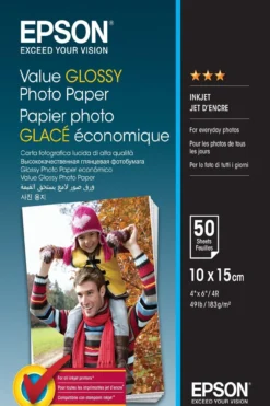 Papier<Epson Value Glossy Photo Paper 10x15cm 50 sheet