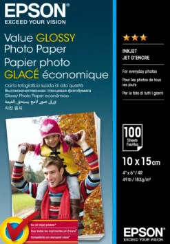 Papier<Epson Value Glossy Photo Paper 10x15cm 100 sheet