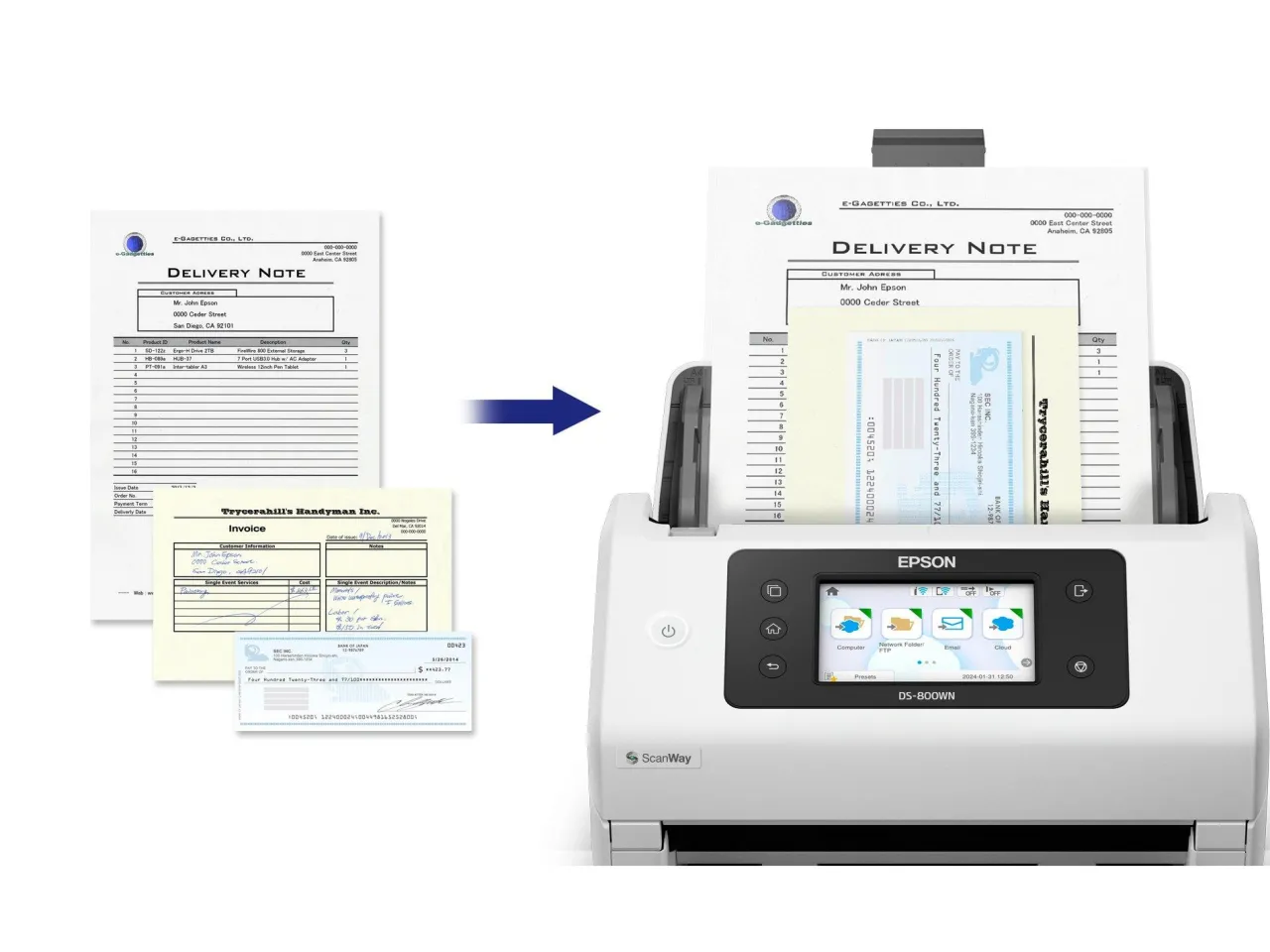 Scanners<Epson WorkForce DS-800WN